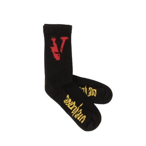 Vlone Mirage Socks – Black/Red/Yellow