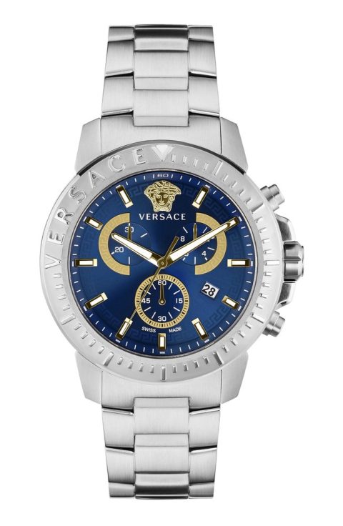 Versace Men’s 45mm Silver Quartz Watch