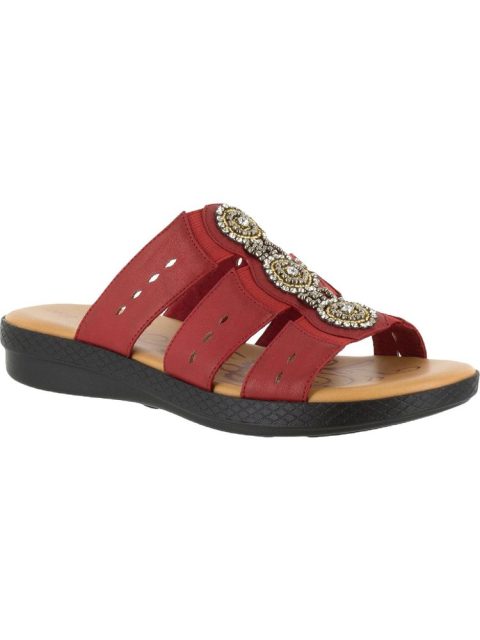 Nori Womens Slip On Flat Slide Sandals