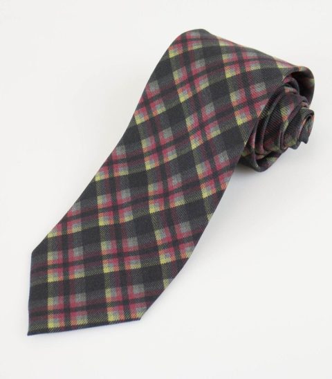 Battisti Napoli Plaid Pattern Neck Tie – Multi