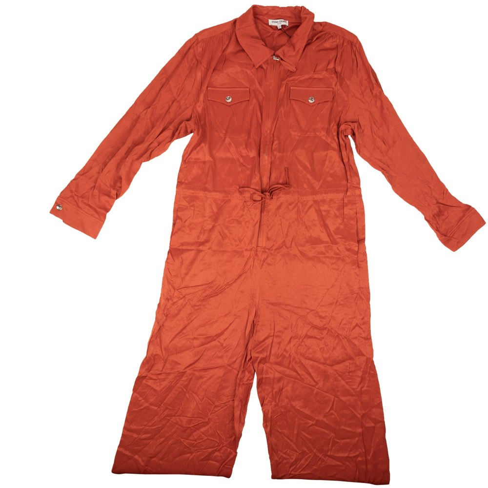 Opening Ceremony Zip Front Jumpsuit – Rust