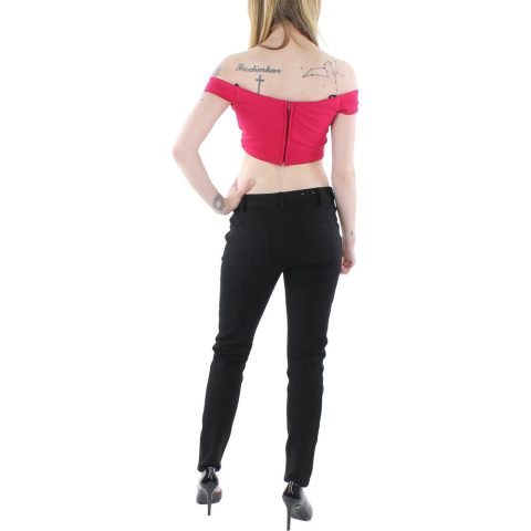 Juniors Knit Sweetheart Cropped