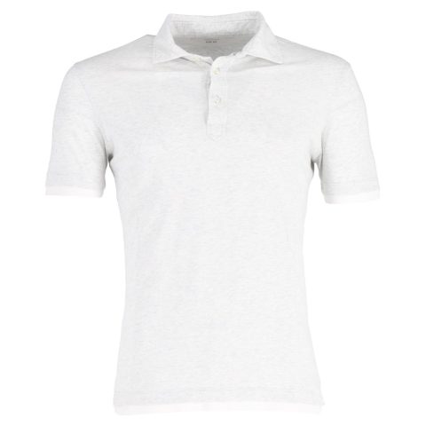 Brunello Cucinelli Layered-Effect Polo Shirt in Grey Silk Cotton
