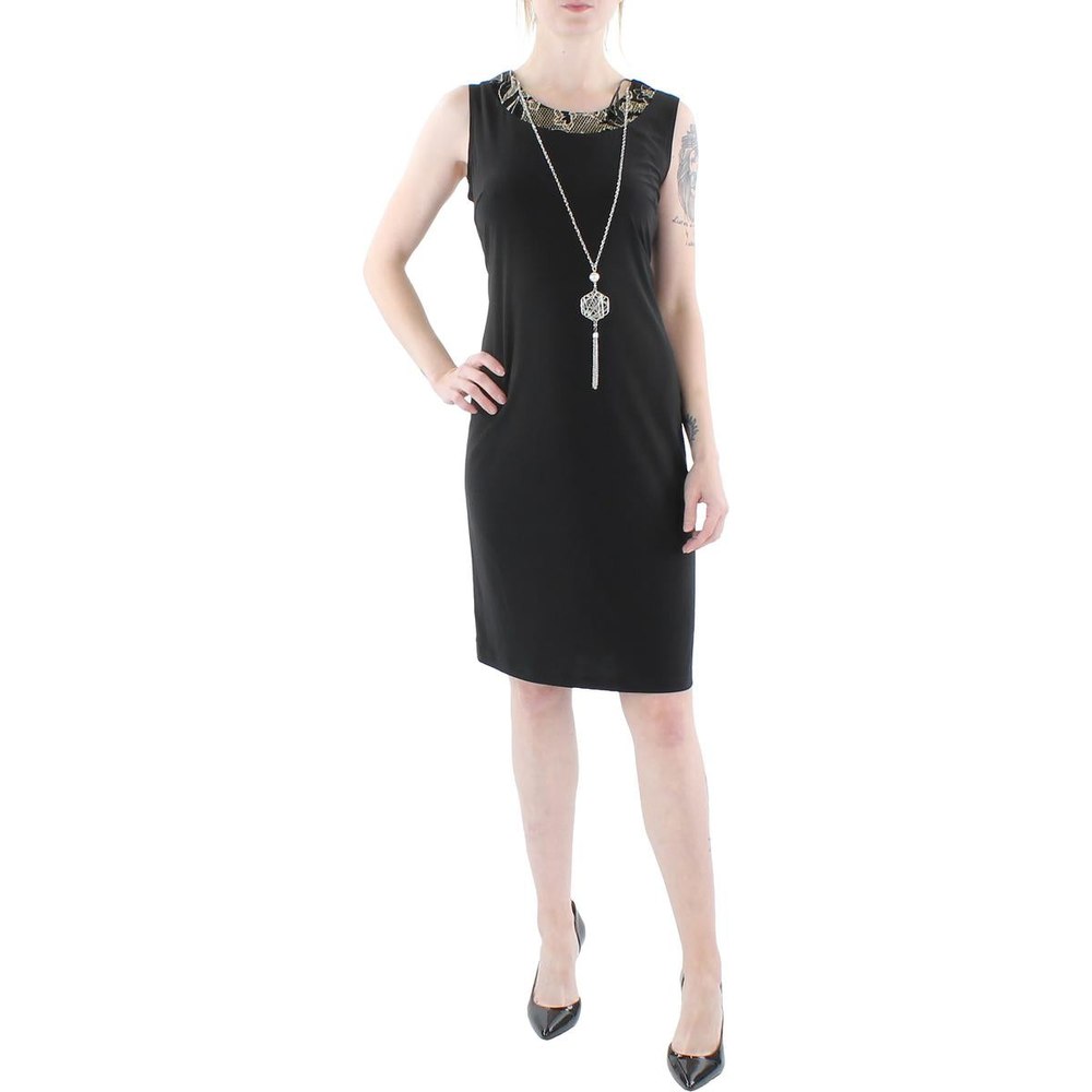 Petites Sleeveless Knee-Length Shift Dress