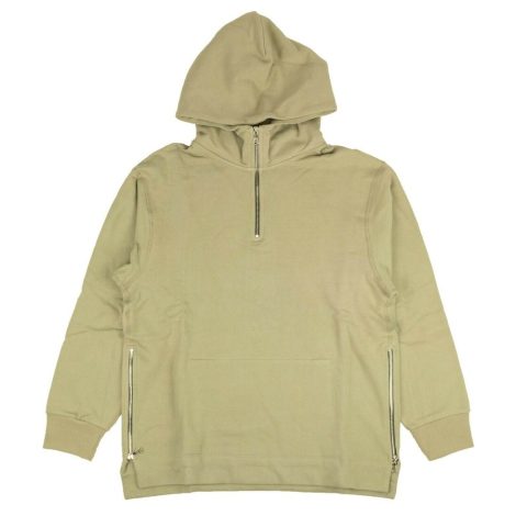 John Elliott 1/2 Zip Villain Hoodie – Sand Green