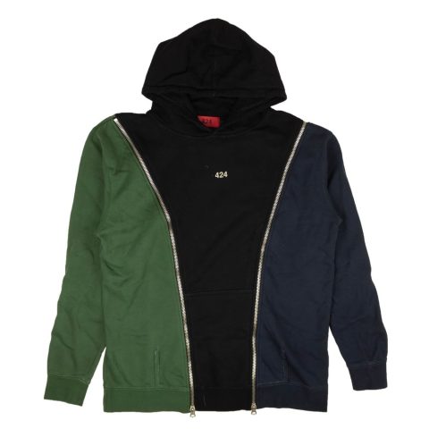 424 On Fairfax Reworked Hoodie – Navy/Black/Green