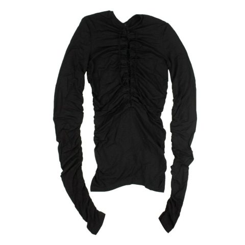 Unravel Project Lace Up Long Sleeve Top – Black