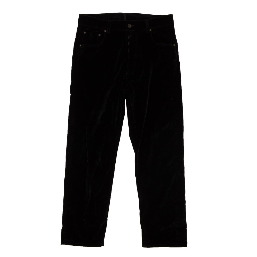 Unravel Project X Baggy Boy Velvet Wide Leg Pants – Black