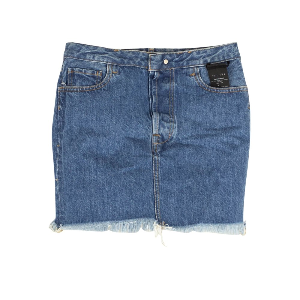 Unravel Project Wash Tulle Denim Mini Skirt – Blue
