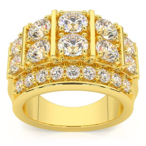 7Ct Men’s Diamond Anniversary Ring 10k Gold Lab Grown