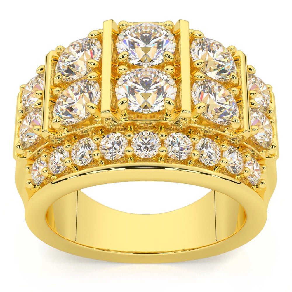 7Ct Men’s Diamond Anniversary Ring 10k Gold Lab Grown