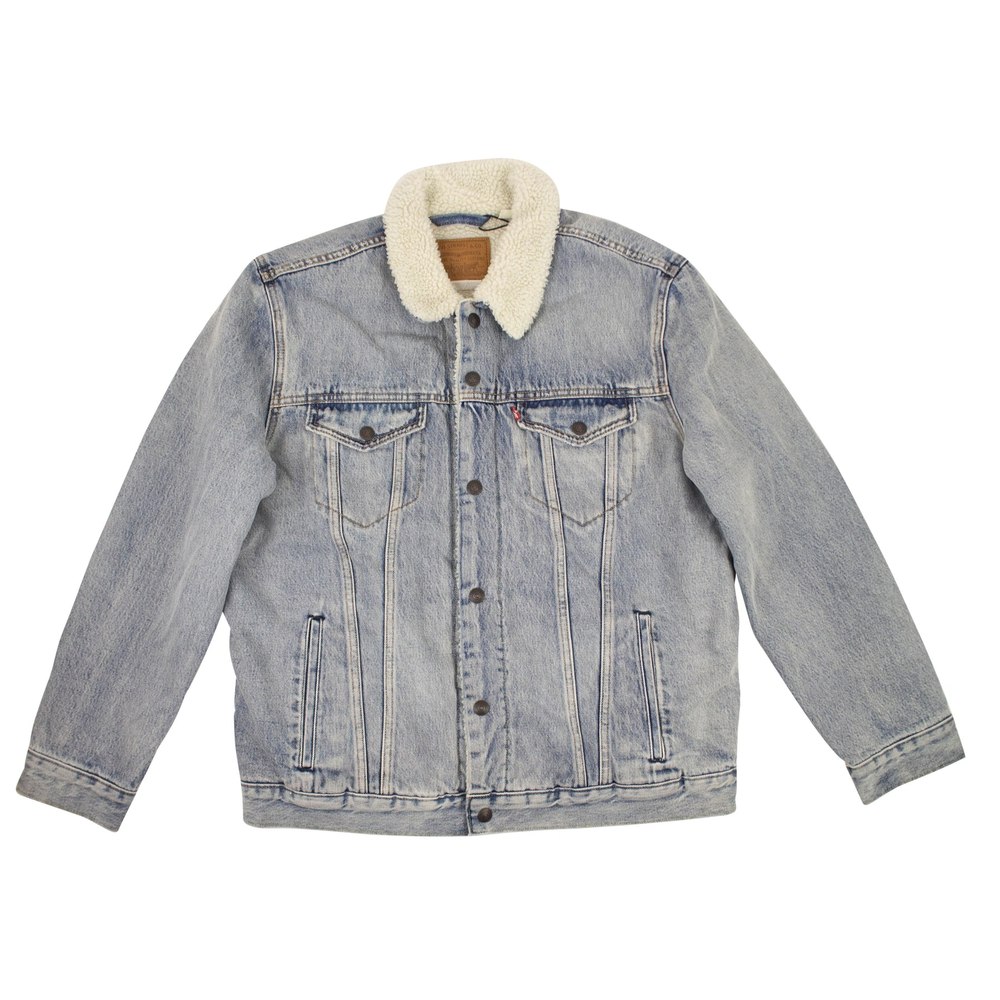 Levi’S Type Iii Sherpa Trucker Jacket – Washed Blue