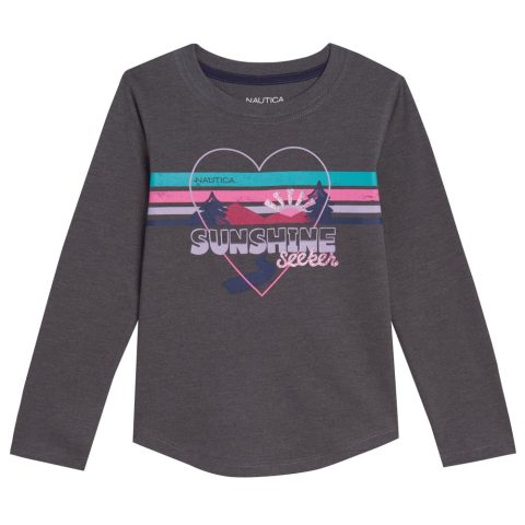 Nautica Little Girls’ Sunshine Seeker Long-Sleeve T-Shirt (4-6X)