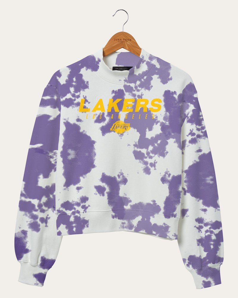 Women’s NBA Los Angeles Lakers Tie Dye Mock Neck Fleece
