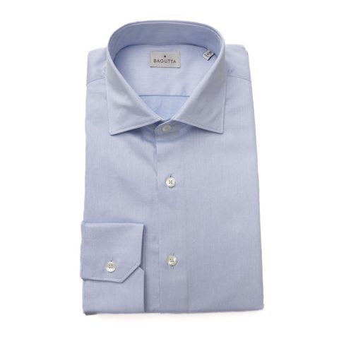 Bagutta blue Cotton Men’s Shirt 7278762229820