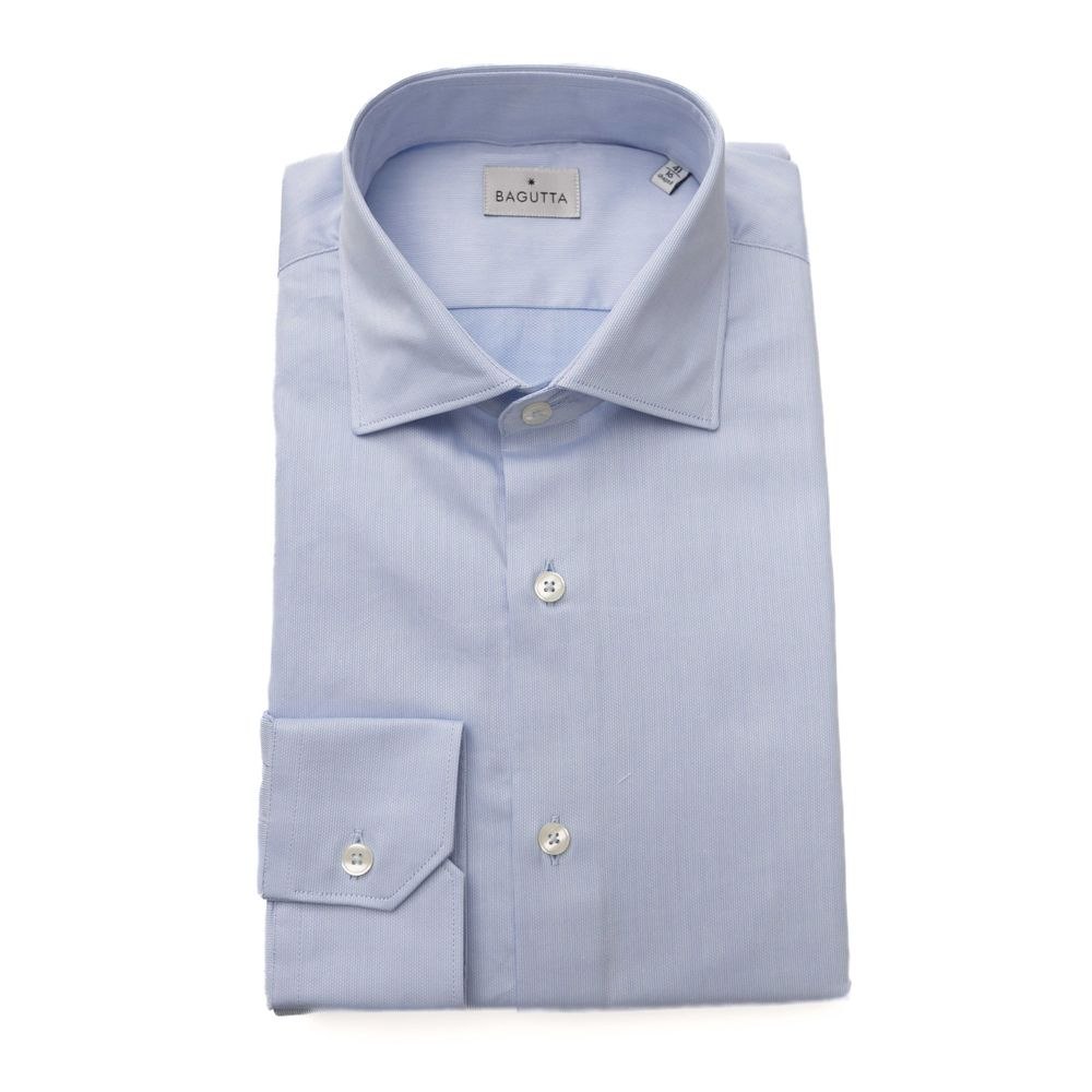 Bagutta blue Cotton Men’s Shirt 7278762229820