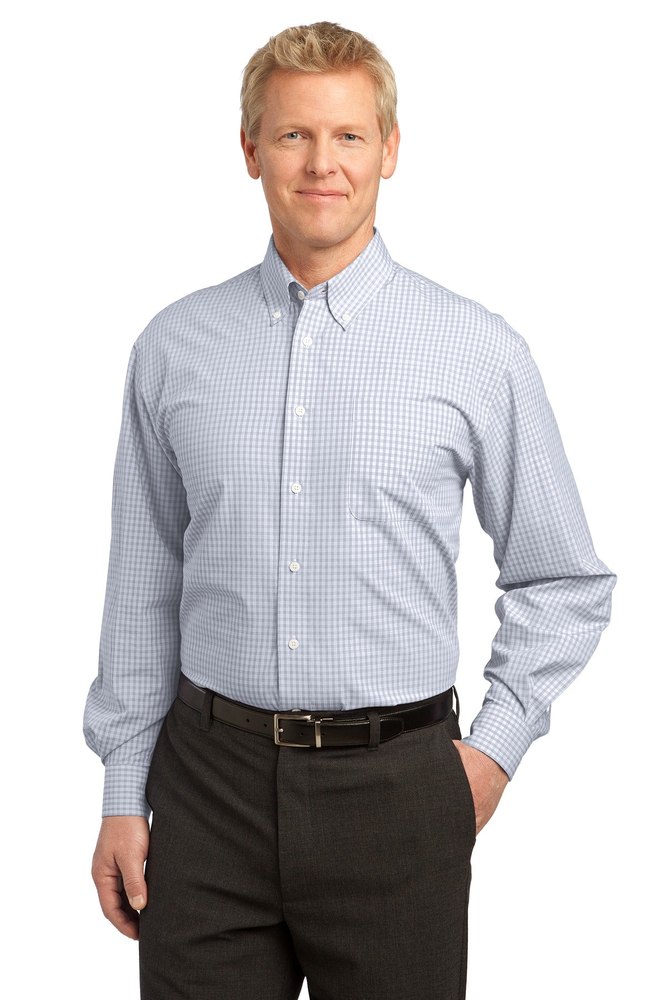 Port Authority Men’s Plaid Pattern Easy Care Shirt. S639