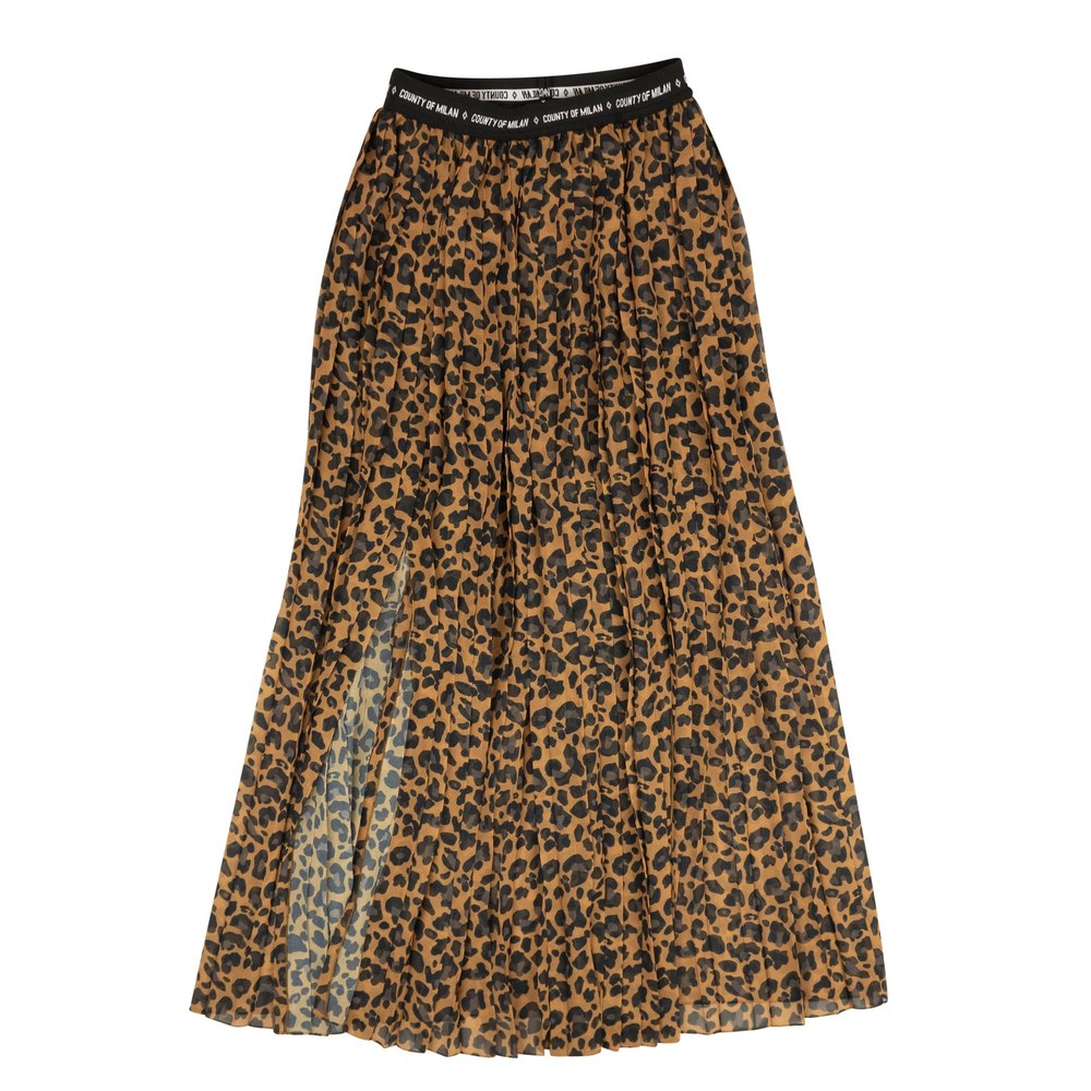 Marcelo Burlon Leopard Graphic Print Skirt – Brown 7712862863420