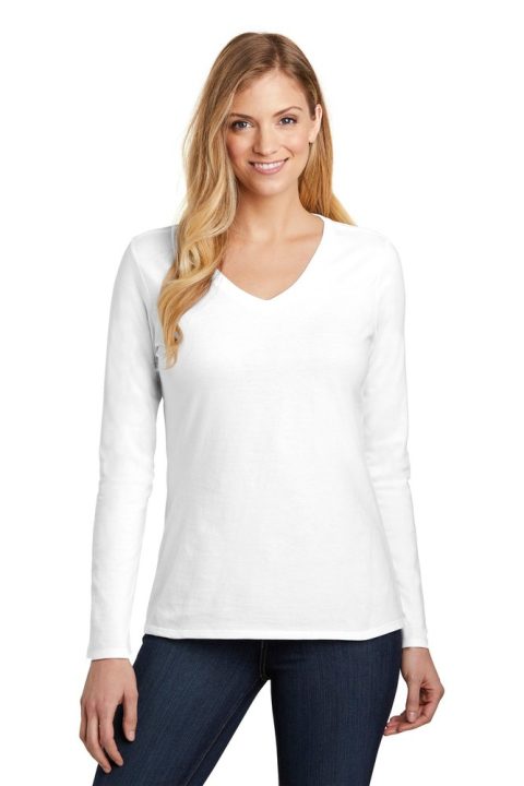District Women’s Very Important Tee Long Sleeve V-Neck. DT6201