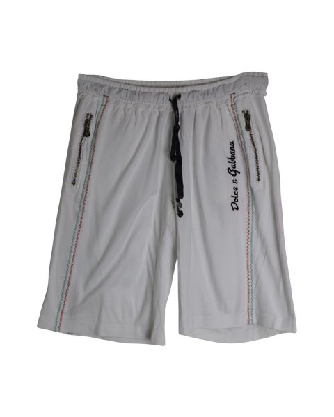 Dolce & Gabbana Drawstring Shorts in White Cotton