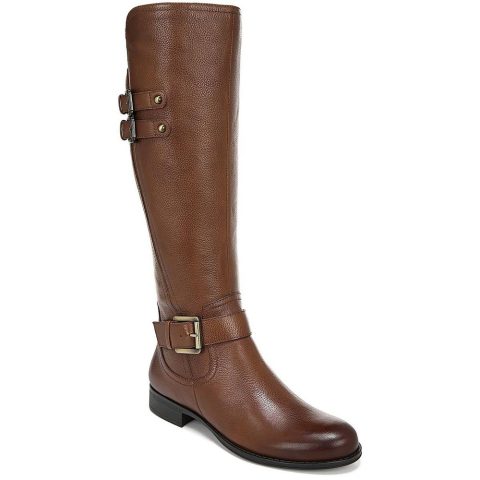 Jessie Leather Wide Calf Riding Boots