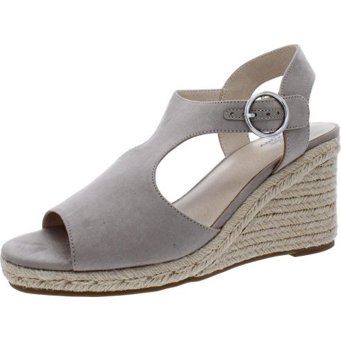 Tersa Faux Suede Ankle Strap Wedge Heels