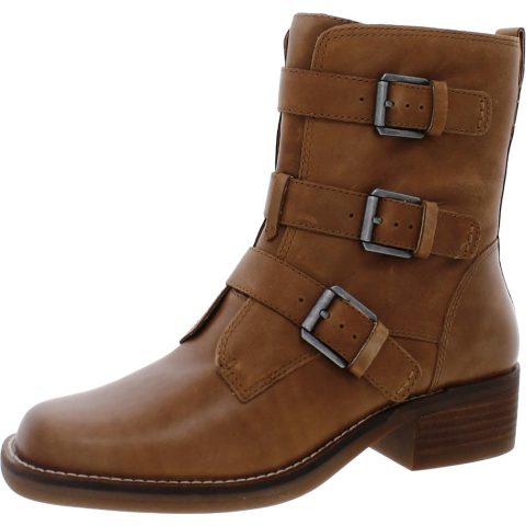 Katriny Leather Square Toe Mid-Calf Boots