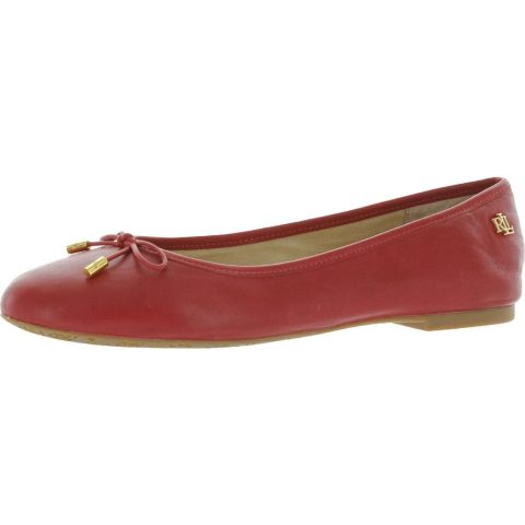 Jayna Leather Round Toe Ballet Flats