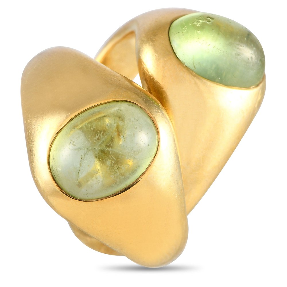 Pomellato Pomelatto 18K Yellow Gold Peridot Interlocking Ring PO39-051524