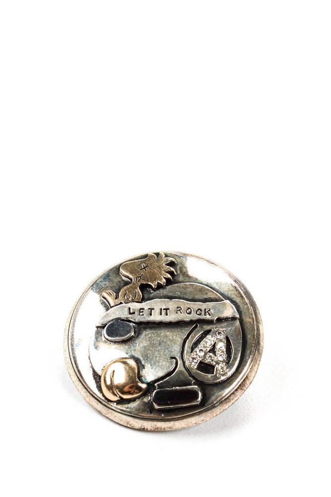 Jasper Womens Sterling Yellow Gold Diamond Cartoon Brooch Pin