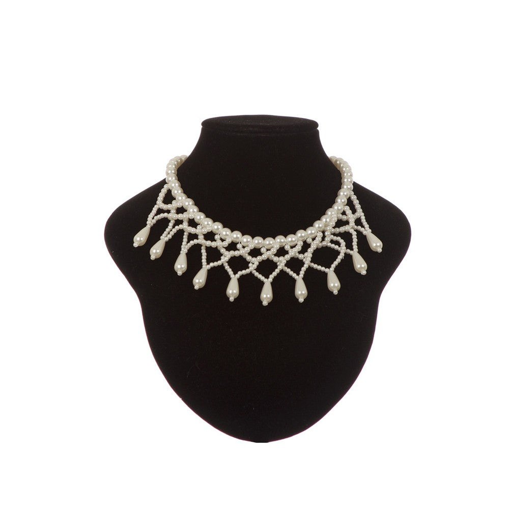 Elegant Tear Drop Pearl Necklace