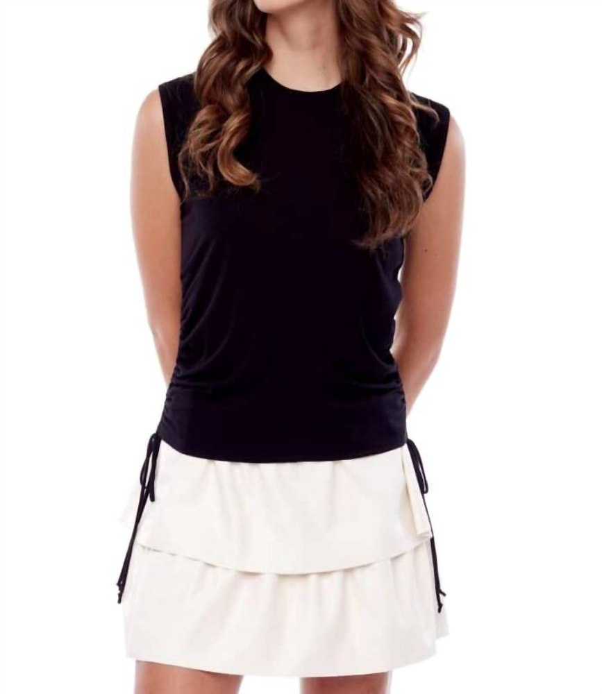 Drawstring Top In Black