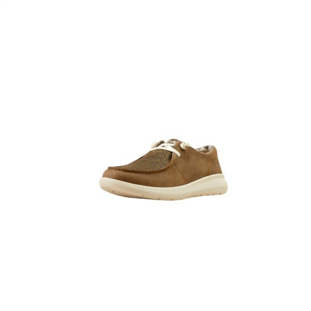 Women’s Hilo Fancy Shoes In Camo Brown Bomber/distressed Hide
