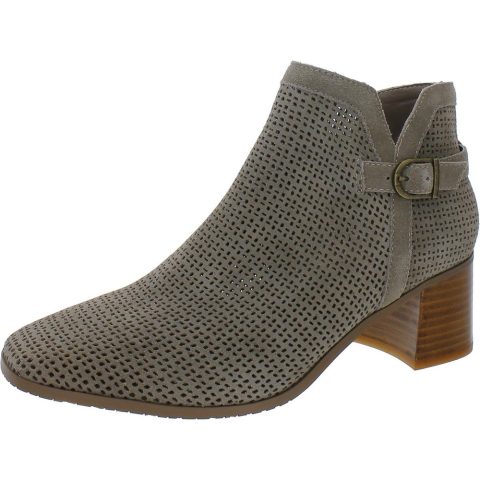 Denisgo Faux Suede Block Heel Ankle Boots