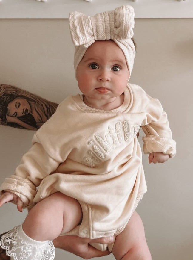 Luna + Luca Knit Bow Headband – Off-White