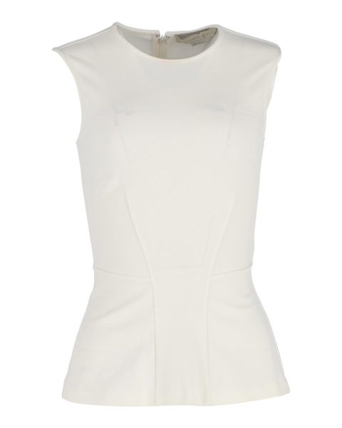 Stella McCartney Sleeveless Top in White Cotton