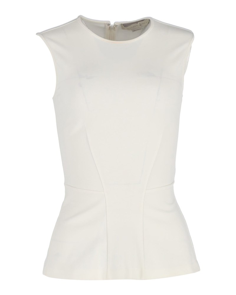 Stella McCartney Sleeveless Top in White Cotton