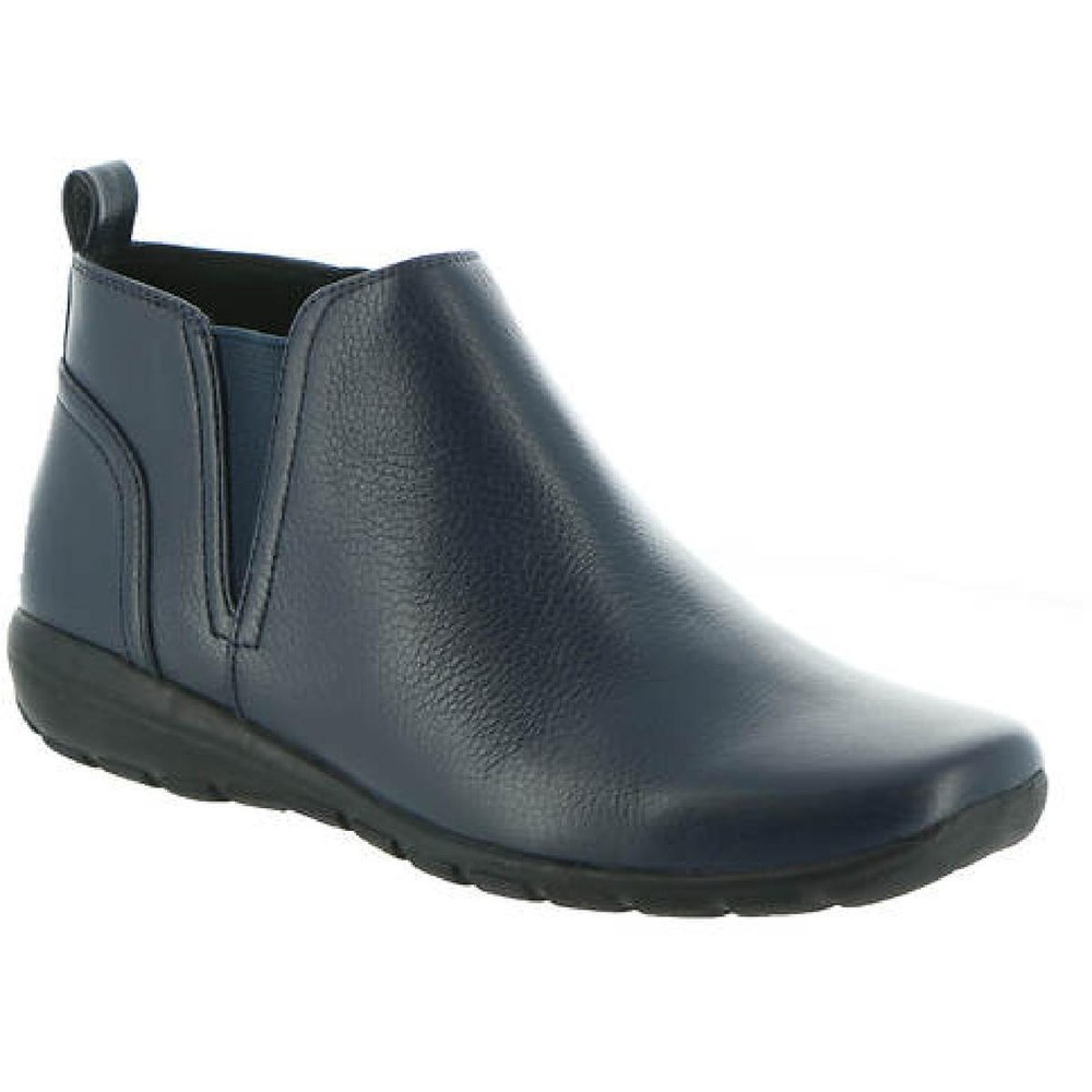 Aerial Leather Low Heel Ankle Boots