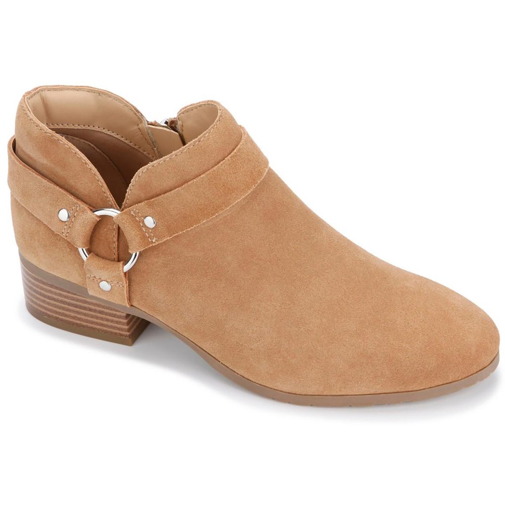 Side Skip Padded Insole Block Heel Booties