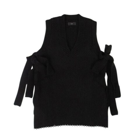 Alanui Cashmere Sleeveless Knit Sweater – Black