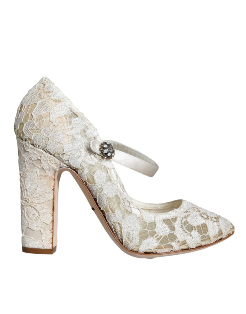 Dolce & Gabbana Lace Crystals Heels Sandals Women’s Shoes (Pre-Owned)