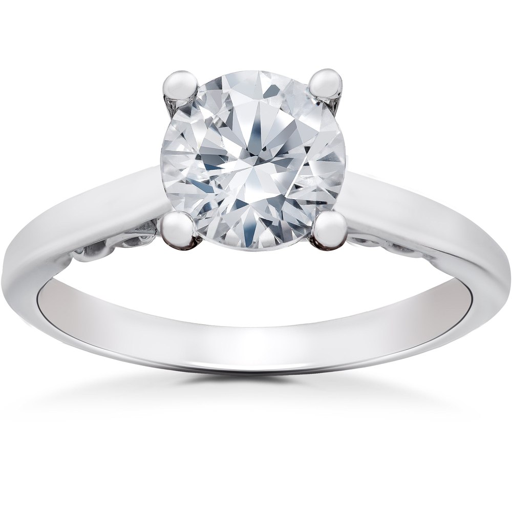 1 ct Lab Grown Eco Friendly Diamond Gabriella Engagement Ring 14k White Gold
