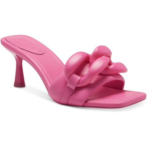 Jemya Faux Leather Slip On Mules