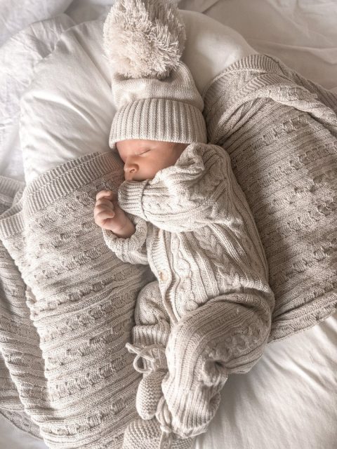Luna + Luca Classic Cable Knit Jumpsuit – Natural