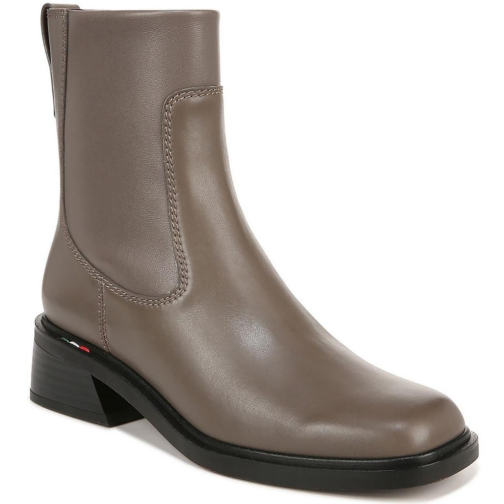 Gracelyn Leather Square Toe Ankle Boots