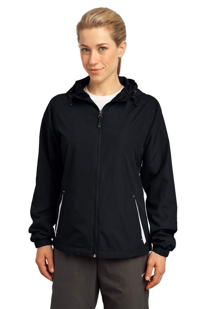 Sport-Tek Women’s Colorblock Hooded Raglan Jacket