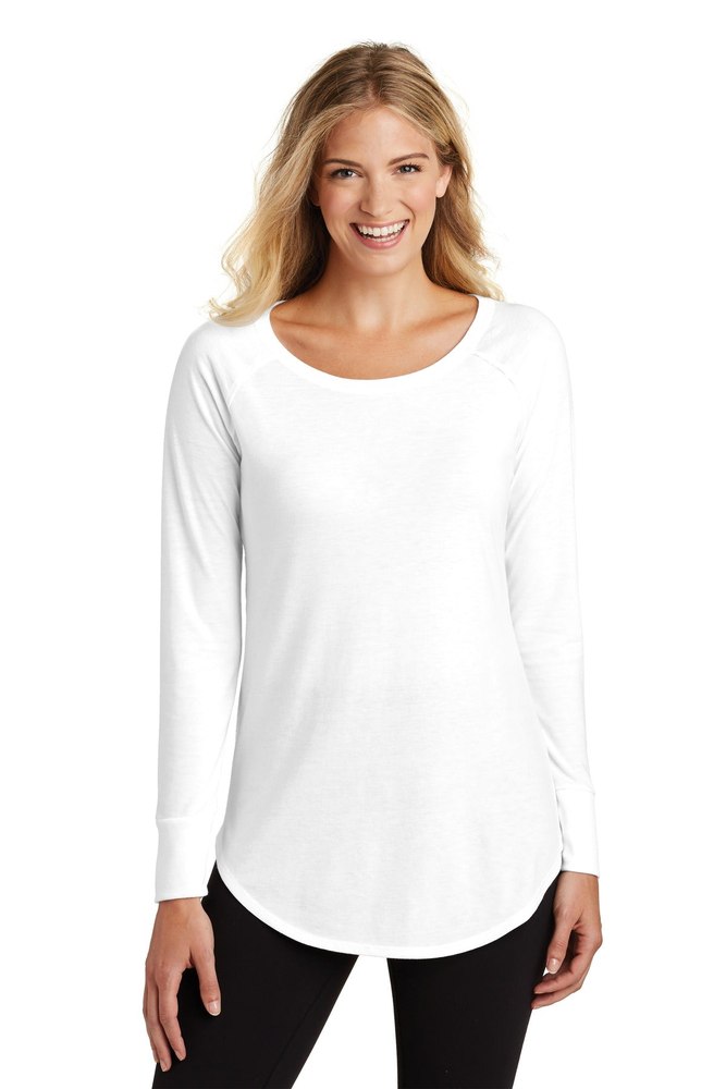 District Women’s Perfect Tri Long Sleeve Tunic Tee. DT132L