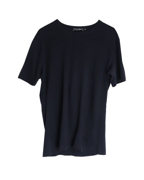 Dolce & Gabbana Crewneck T-shirt in Navy Blue Cotton
