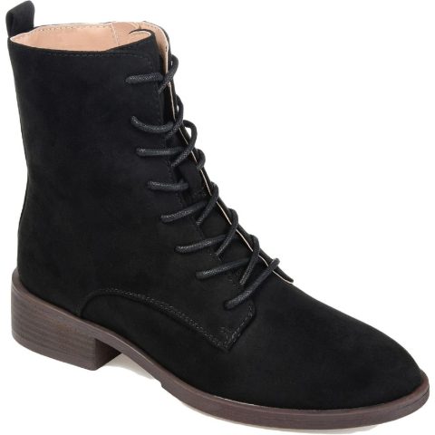 Vienna Faux Suede Lace-Up Booties