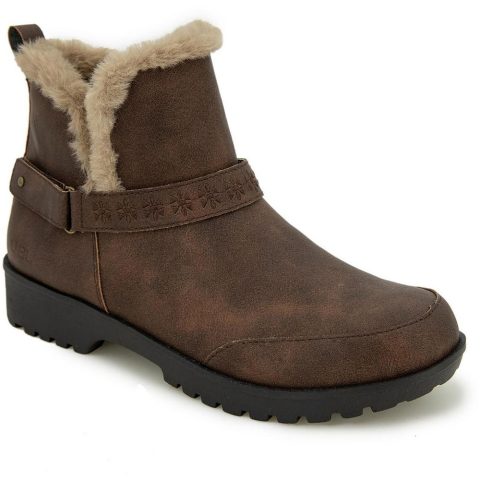 Finland Faux Leather Ankle Boots